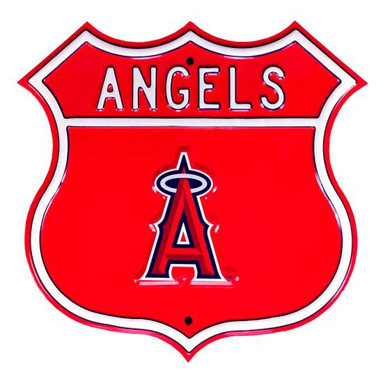 Los Angeles Angels Steel Route Sign-Primary Logo   