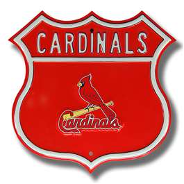 St Louis Cardinals Steel Route Sign-Primary Logo   