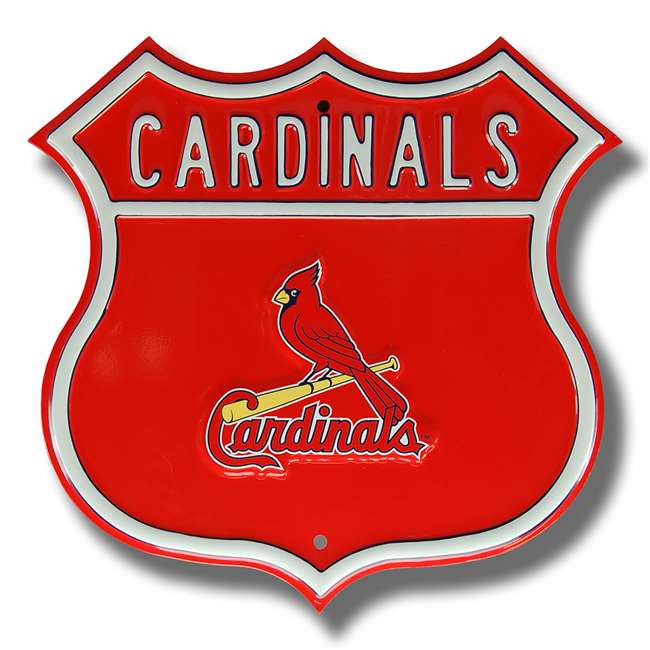 St Louis Cardinals Steel Route Sign-Primary Logo   