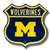 Michigan Wolverines  Steel Route Sign Logo   