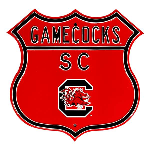 South Carolina Gamecocks  Steel Route Sign Logo