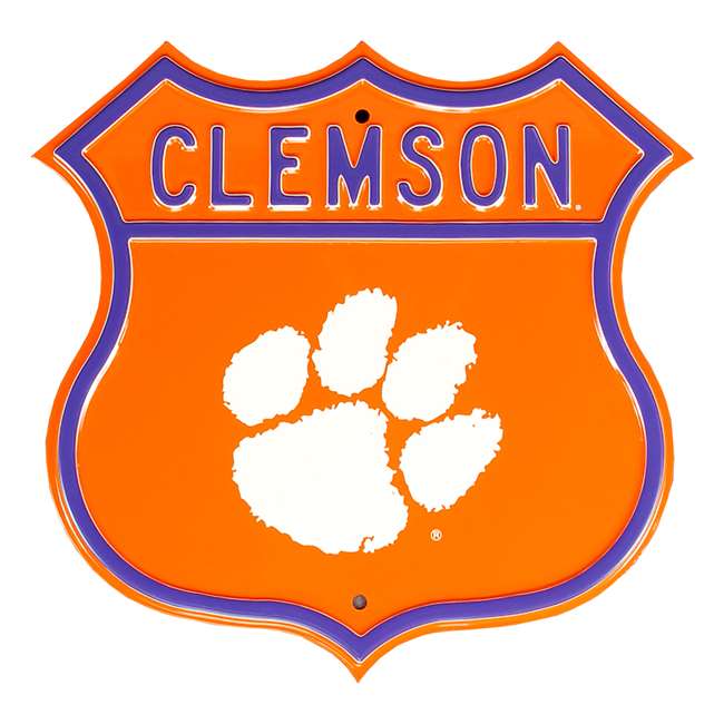 Clemson Tigers  Steel Route Sign Logo