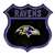 Baltimore Ravens Steel Route Sign   