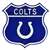 Indianapolis Colts Steel Route Sign   