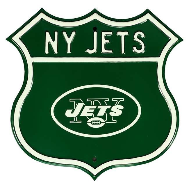 New York Jets Steel Route Sign   