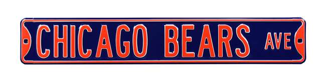 Chicago Bears Steel Street Sign-CHICAGO BEARS AVE    