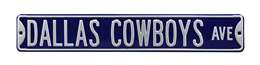 Dallas Cowboys Steel Street Sign-DALLAS COWBOYS AVE on Navy    