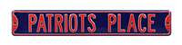 New England Patriots Steel Street Sign-PATRIOTS PLACE    