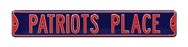 New England Patriots Steel Street Sign-PATRIOTS PLACE    