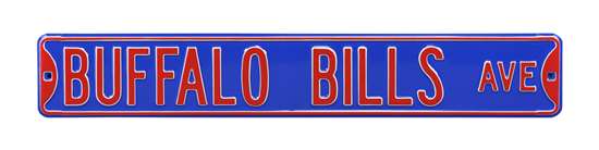 Buffalo Bills Steel Street Sign-BUFFALO BILLS AVE    