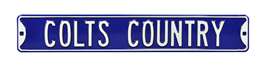 Indianapolis Colts Steel Street Sign-COLTS COUNTRY    
