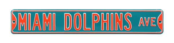 Miami Dolphins Steel Street Sign-MIAMI DOLPHINS AVE    