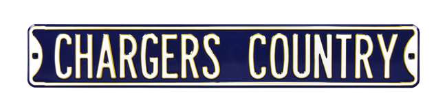 Los Angeles Chargers Steel Street Sign-CHARGERS COUNTRY    