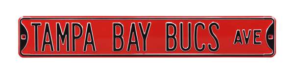 Tampa Bay Bucs Steel Street Sign-TAMPA BAY BUCS AVE    