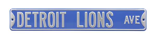 Detroit Lions Steel Street Sign-DETROIT LIONS AVE    
