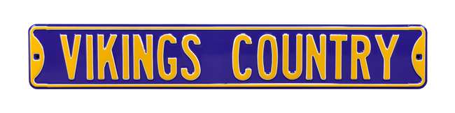 Minnesota Vikings Steel Street Sign-VIKINGS COUNTRY    