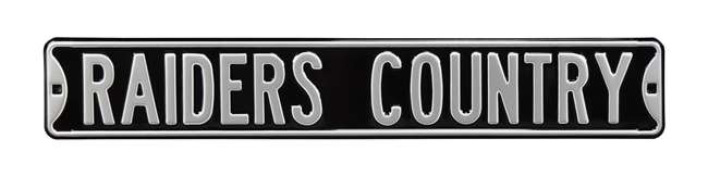 Las Vegas Raiders Steel Street Sign-RAIDERS COUNTRY