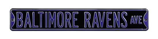 Baltimore Ravens Steel Street Sign-BALTIMORE RAVENS AVE    