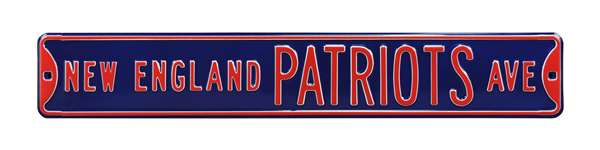 New England Patriots Steel Street Sign-NEW ENGLAND PATRIOTS AVE    