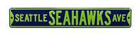 Seattle Seahawks Steel Street Sign-SEATTLE SEAHAWKS AVE    