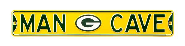 Green Bay Packers Steel Street Sign with Logo-MAN CAVE   