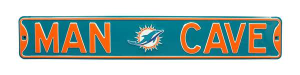Miami Dolphins Steel Street Sign with Logo-MAN CAVE   