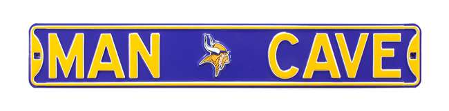 Minnesota Vikings Steel Street Sign with Logo-MAN CAVE   