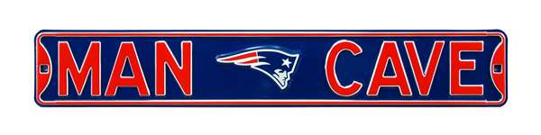 New England Patriots Steel Street Sign with Logo-MAN CAVE   