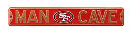San Francisco 49ers Steel Street Sign with Logo-MAN CAVE   