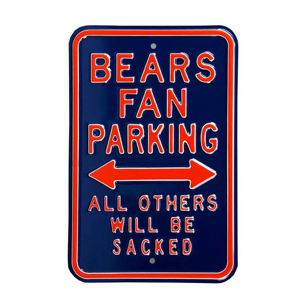 Chicago Bears Steel Parking Sign-ALL OTHERS WILL BE SACKED   