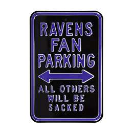 Baltimore Ravens Steel Parking Sign-ALL OTHERS WILL BE SACKED   