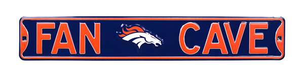 Denver Broncos Steel Street Sign with Logo-FAN CAVE   