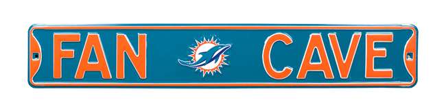 Miami Dolphins Steel Street Sign with Logo-FAN CAVE   