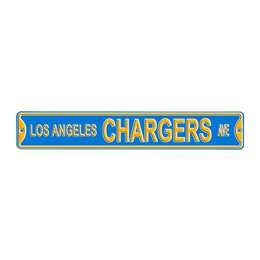 Los Angeles Chargers Steel Street Sign - LOS ANGELES CHARGERS AVE   