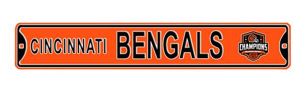 Cincinnati Bengals Steel Street Sign with Logo-SB Champions   