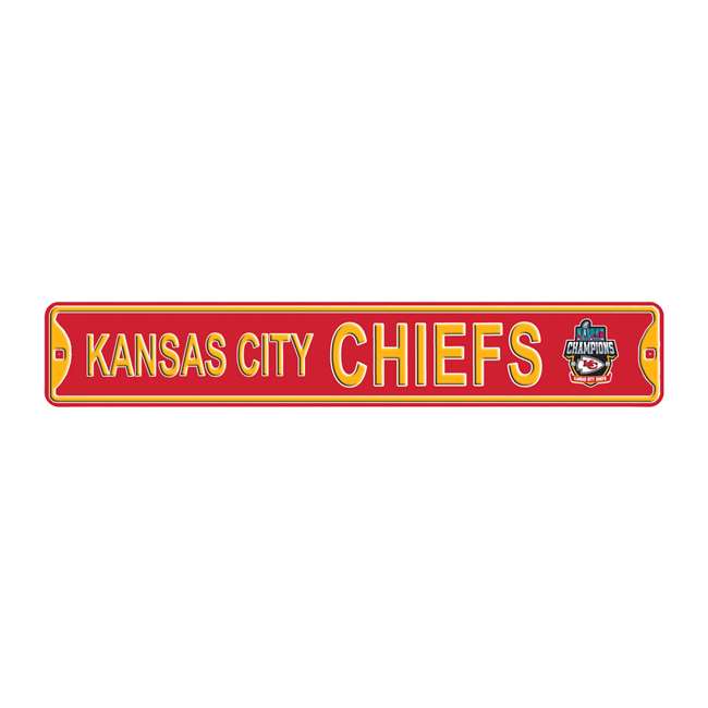 Kansas City Chiefs Super Bowl LVII Champions Larger 36 inch Steel Streel Sign 
