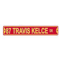 Kansas City Chiefs Super Bowl LVII Champions 87 Travis Kelce Dr Steel Street Sign 