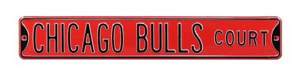 Chicago Bulls Steel Street Sign-CHICAGO BULLS CT    