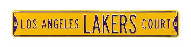 Los Angeles Lakers Steel Street Sign-LOS ANGELES LAKERS CT    