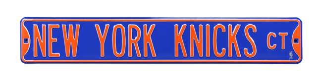 New York Knicks Steel Street Sign-NEW YORK KNICKS CT    