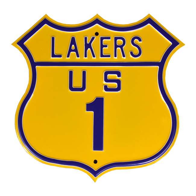 Los Angeles Lakers Steel Route Sign   