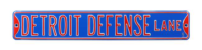 Detroit Pistons Steel Street Sign-DETROIT DEFENSE LANE   