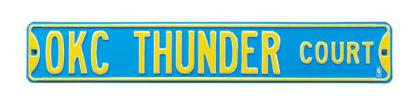 Oklahoma City Thunder Steel Street Sign-OKC THUNDER COURT    