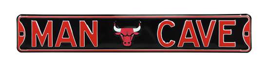 Chicago Bulls Steel Street Sign with Logo-MAN CAVE    