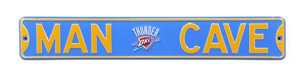 Oklahoma City Thunder Steel Street Sign with Logo-MAN CAVE    