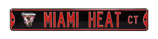 Miami Heat Steel Street Sign with Logo-2012 WORLD CHAMPIONS   