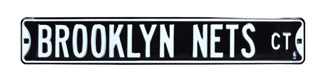 Brooklyn Nets Steel Street Sign-BROOKLYN NETS CT    