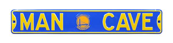 Golden State Warriors Steel Street Sign with Logo-MAN CAVE