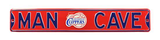 Los Angeles Clippers Steel Street Sign with Throwback Logo-MAN CAVE    