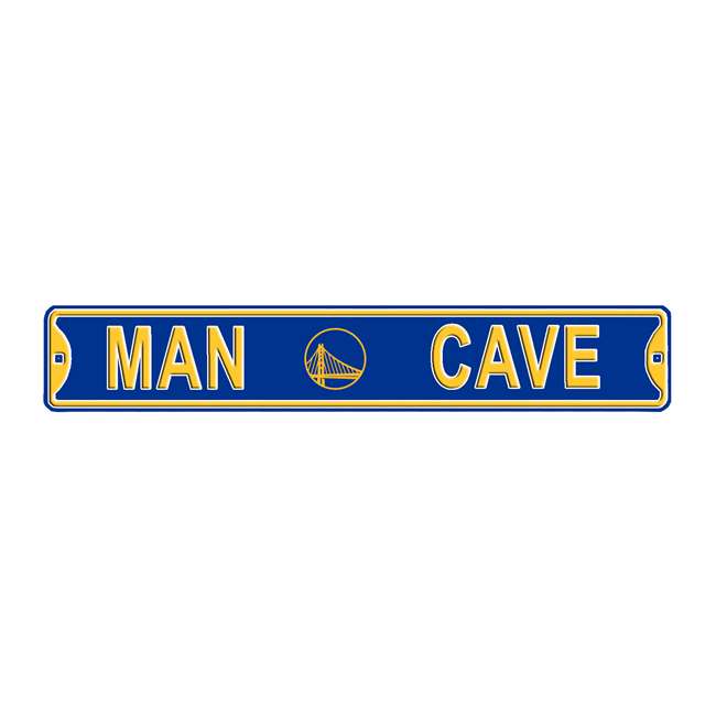 Golden State Warriors Steel Street Sign with Logo-MAN CAVE    